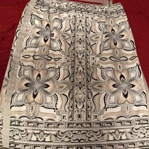 A line skirt with rhinestone accents